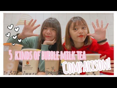 5 kinds of Bubble milk tea comparison!!!!! Ft. Michelle｜Luna-The SCVS next top YouTuber