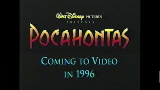 Pocahontas - 1996 Masterpiece Collection VHS Trailer