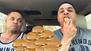 Eating 8 McDonalds Fish Fillet  Sandwiches Challenge @hodgetwins