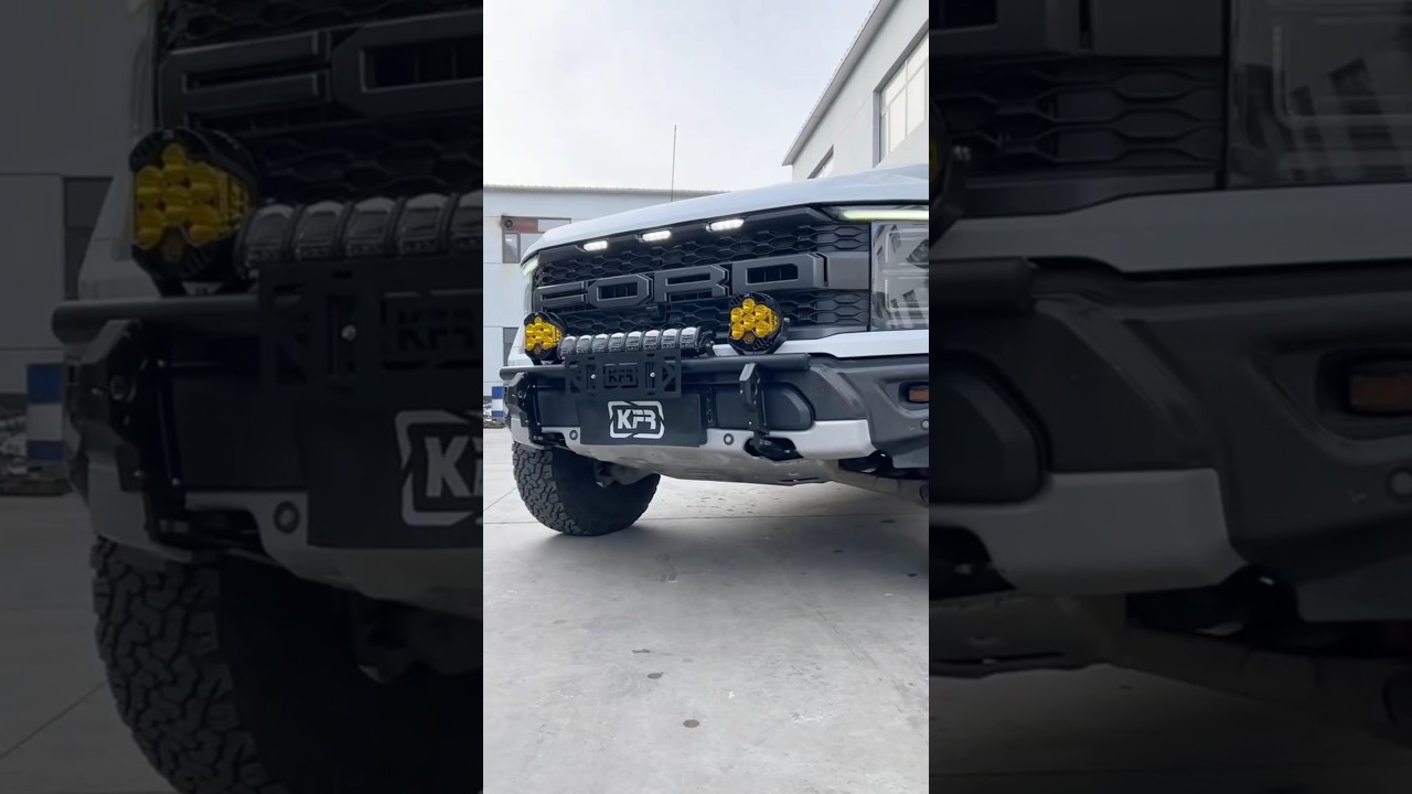 Raptor front bumper light bracket installation Raptor bull bar