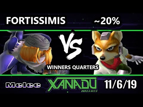 S@X 327 SSBM - fortissimis (Sheik) Vs. ~20% (Fox) Smash Melee Winners Quarters