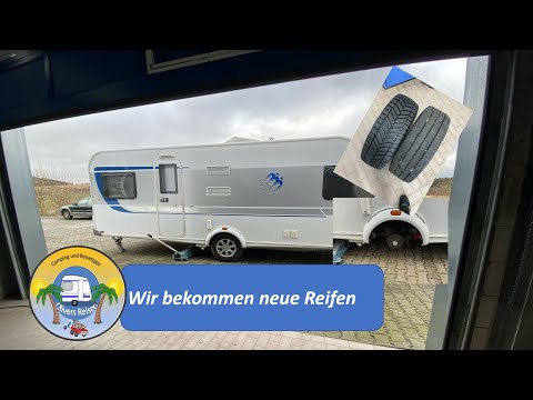Unser Wohnwagen bekommt neue Reifen