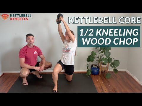 1/2 Kneeling Kettlebell Chop | Functional Core Exercise | Kettlebell Athletes