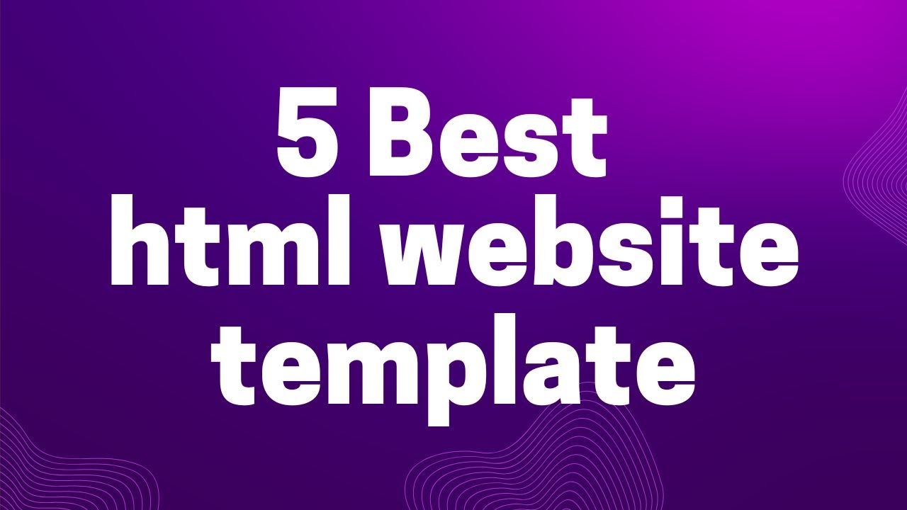 5 best HTML website template | Bootstrap template