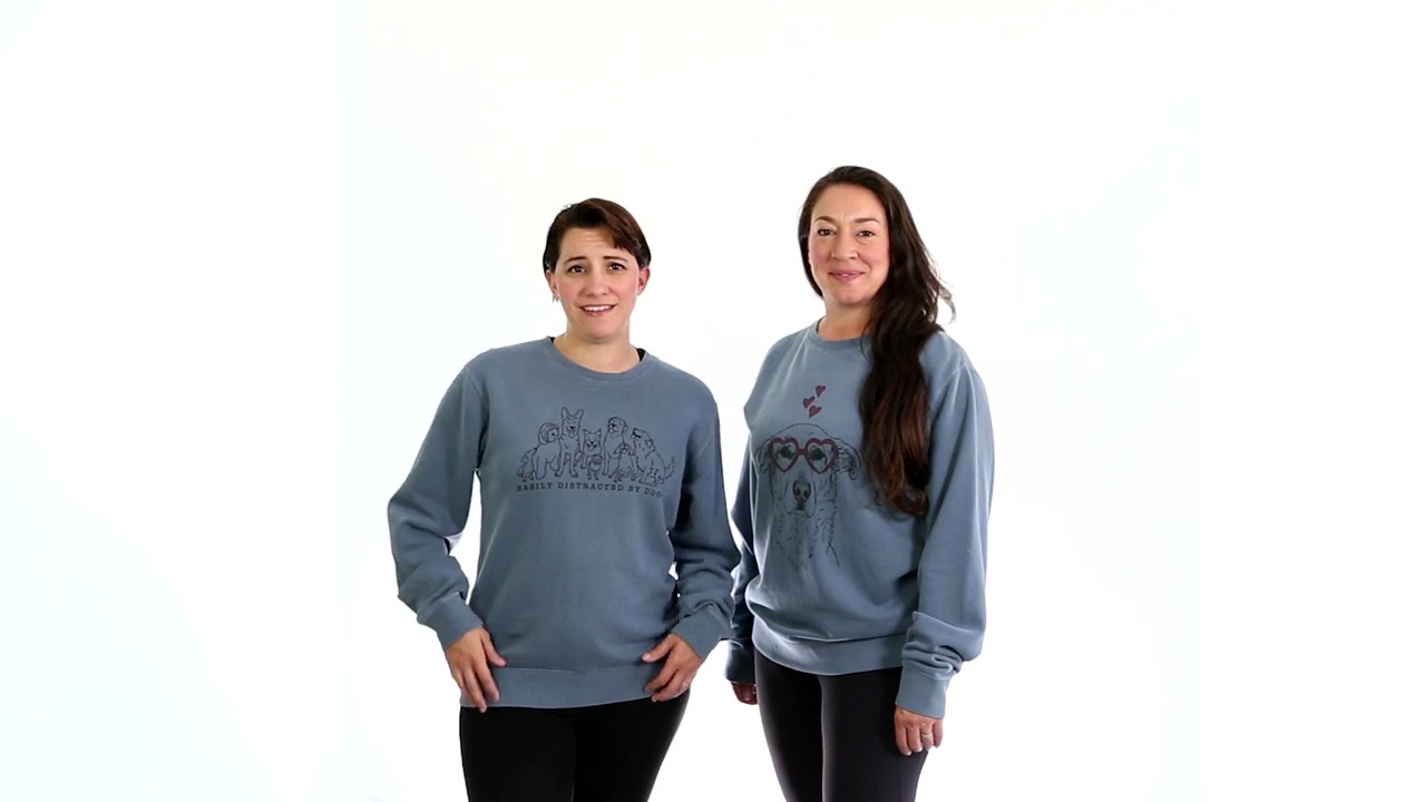 Aviator Jordy the Golden Retriever - Unisex Pigment Dyed Crew