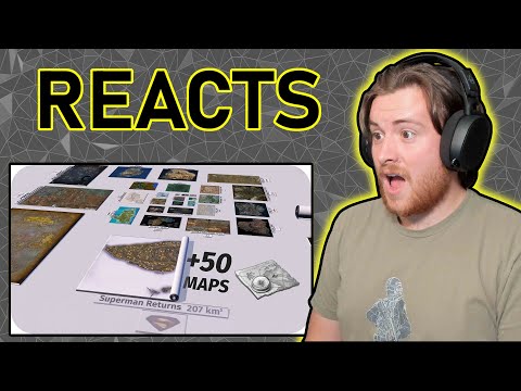 Reacting To VIDEO GAME Maps Size Comparison | 2019 🗾