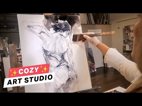 "High is the moon 4" - monochrome/sepia on canvas