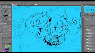 【イラスト実況】温泉のサムネを生み出す