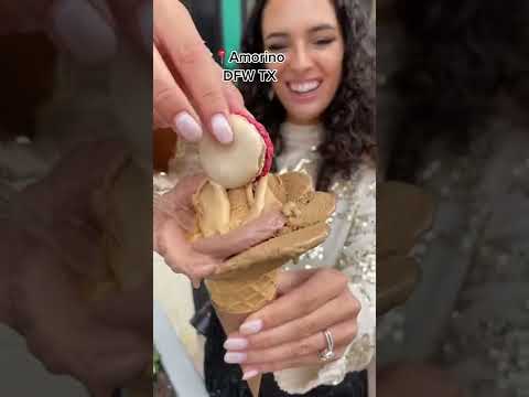 Gelato em formato de rosa em DFW
