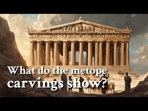 What do the metope carvings show? Greek Mythology Story