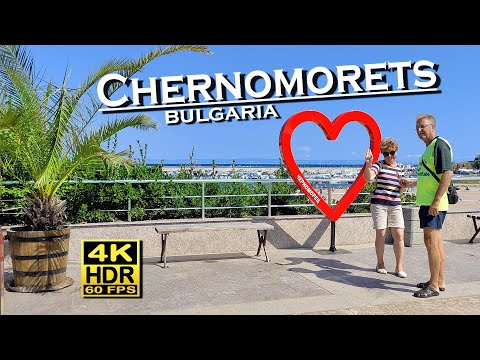 Chernomorets Bulgaria city center in 4K 60fps HDR (UHD) Dolby Atmos 💖 The best places 👀 Walking Tour