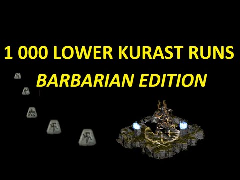 1000 Lower Kurast runs - barbarian edition - D2 SP plugy