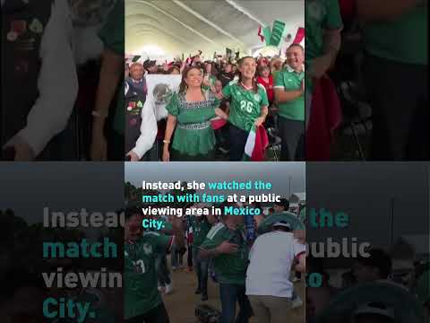 The president's reaction to Mexico's first goal