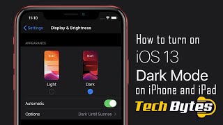 How to turn on DARK MODE on iPHONE and iPAD | TECHBYTES