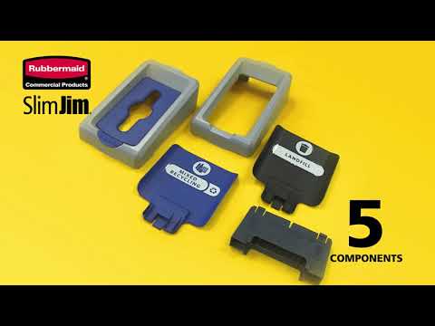 Product video for Vented Slim Jim® Recycling 23 Gal Blue