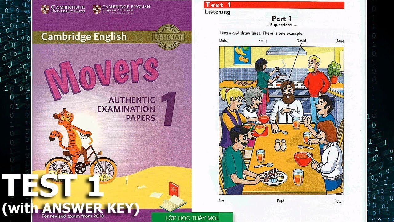 Movers 1 TEST 1 - Listening Tests 1 | Lớp Học Thầy Mol