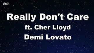 Really Don't Care ft. Cher Lloyd - Demi Lovato Karaoke 【No Guide Melody】 Instrumental