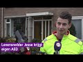 Jonge levensredder Jesse krijgt AED