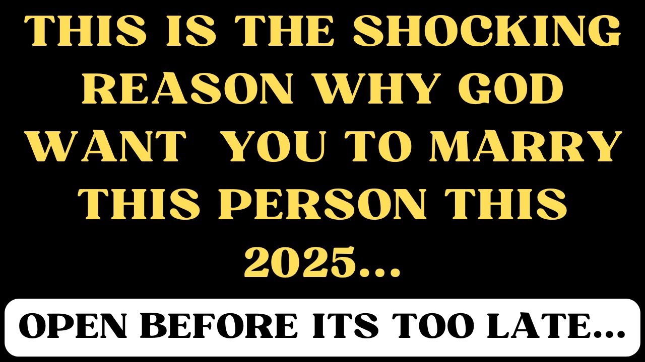Urgent Message- "This Is The Shocking Reason Why God Want  You To Marry This Person...💖Angels say