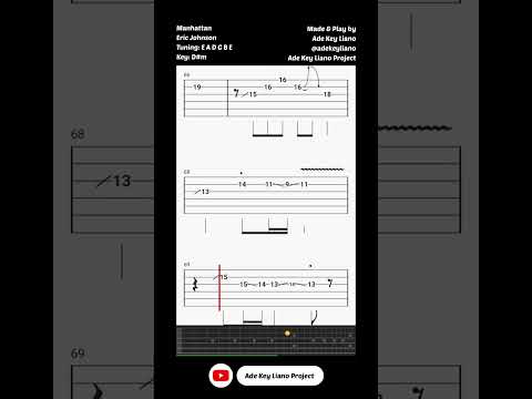 Manhattan (Eric Johnson) Guitar Tabs & How to Play by Ade Key Liano | Sheet Music | Guitar Lesson 🎸