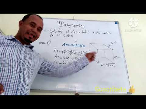 Área total y volumen de un cubo