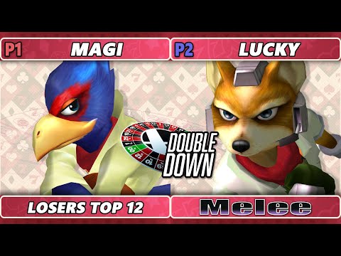 Double Down 2022 Top 12 - Magi (Falco) Vs. Lucky (Fox) SSBM Melee Tournament