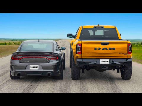 Dodge Charger de 1,000 hp vs Dodge RAM de 1,000 hp: ARRANCONES
