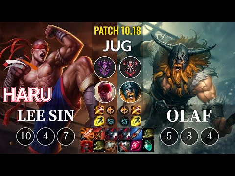 HLE Haru Lee Sin vs Olaf Jungle - KR Patch 10.18