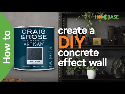 How to create a DIY concrete effect wall | Craig & Rose paint | Homebase