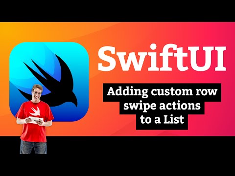 Adding custom row swipe actions to a List – Hot Prospects SwiftUI Tutorial 8/16 thumbnail