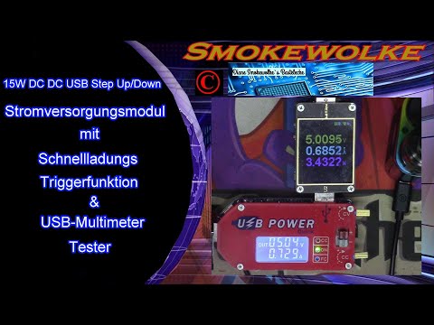 15W DC DC USB Step Up/Down Stromversorgungsmodul mit Schnellladungs Triggerfunktion