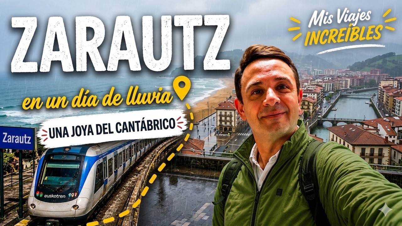 Zarautz en un día de lluvia