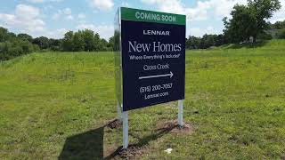 Lennar 8x8 Development Sign, Installed by SignCraft Ankeny