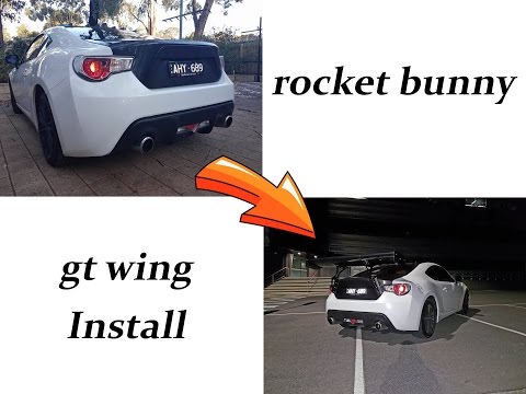 Rocket Bunny GT Wing Install. Subaru BRZ Toyota GT86