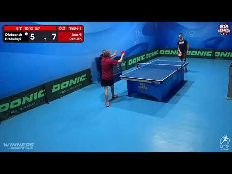 08:30 Oleksandr Hrebelnyi 0 - 3 Andrii Rehush West 1 WIN CUP 26.11.2022 | TABLE TENNIS WINCUP