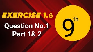 Download the video "Class 9 Math Exercise 1.6 Question 1 part 1 & 2 #Class9MathExercise1.6Question1"