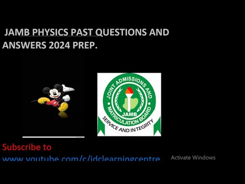 Jamb Physics Past Questions and Answers 2024 Prep