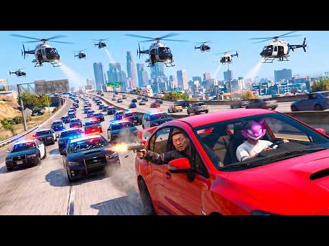 Sobreviví a 50 Policias REALES en GTA V
