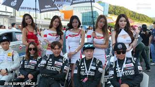 [4K] 2018 SUPER RACE Round5  Grid walk Race Queen