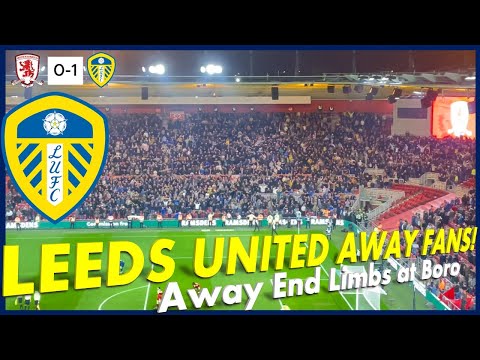 LEEDS UNITED AWAY END CELEBRATIONS | FINAL WHISTLE AFTER BEATING BORO AT THE RIVERSIDE!