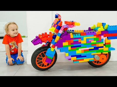 Chris Rides on Toy Sportbike & plays with toys