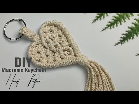 Makramee-Herz-Schlüsselanhänger | Makramee-Liebe | Valentinstagsgeschenke