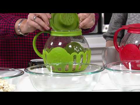 Ecolution Set of 3 3qt Microwave Popcorn Poppers in Gift Boxes on QVC