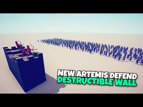 NEW ARTEMIS DEFEND DESTRUCTIBLE WALL VS EVERY UNITS - Totally Accurate Battle Simulator