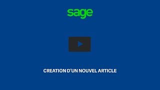 Création d'un article