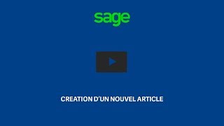 Création d'un article