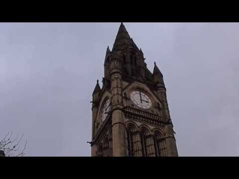 Manchester Town Hall Clock and Albert Square Video