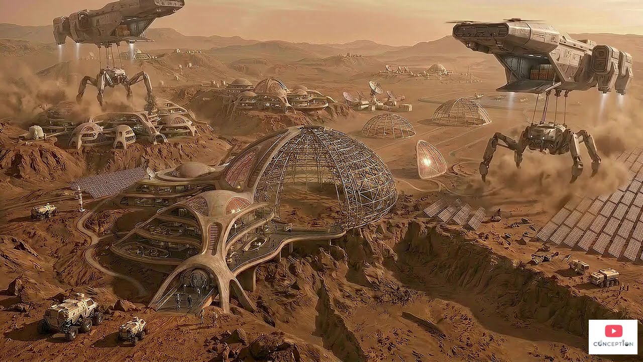 From Red Dust to Thriving City Mars Settlement Time Lapse