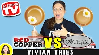 RED COPPER vs GOTHAM STEEL COPPER PAN REVIEW | TESTING AS SEEN ON TV PRODUCTS