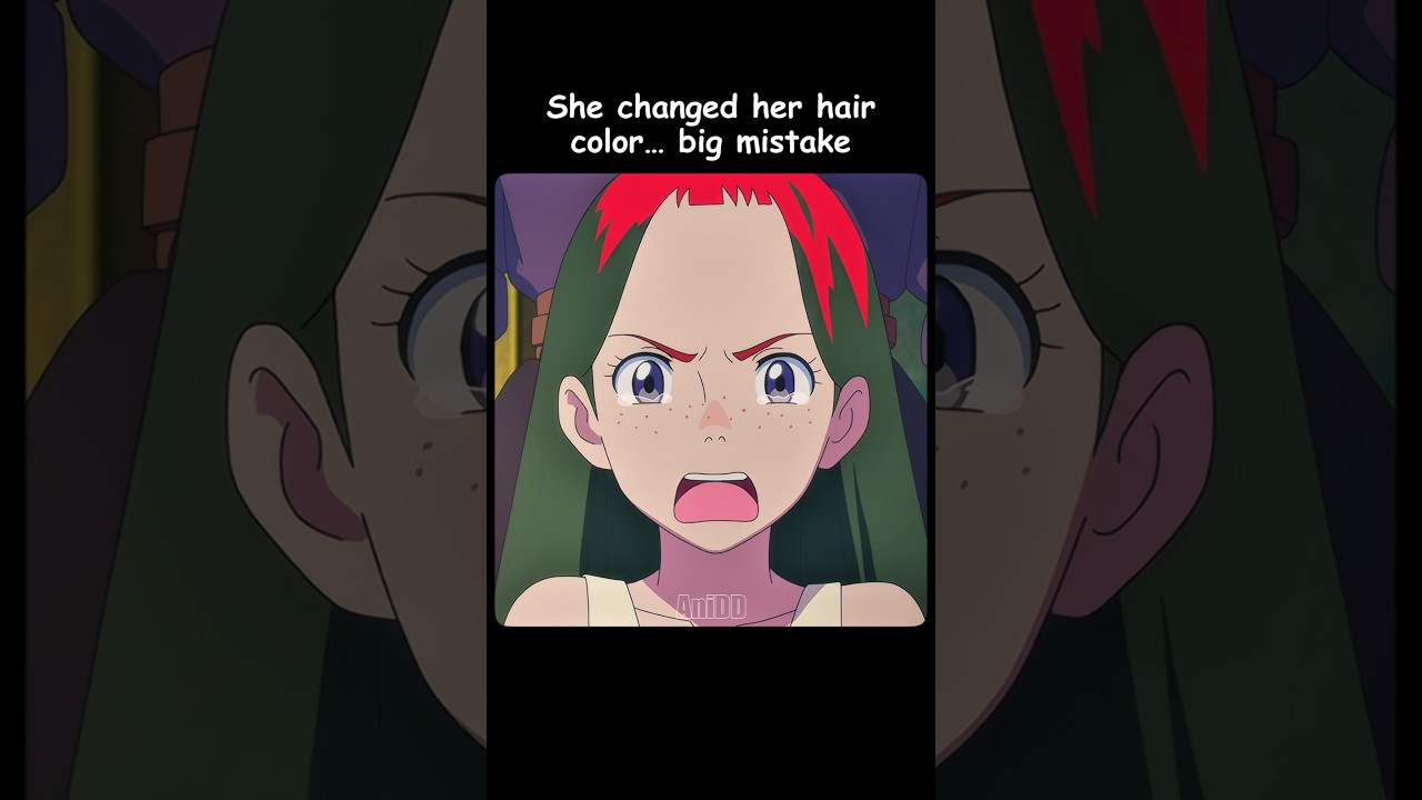 She changed her hair color Big Mistake 😬😨 #anime #shorts